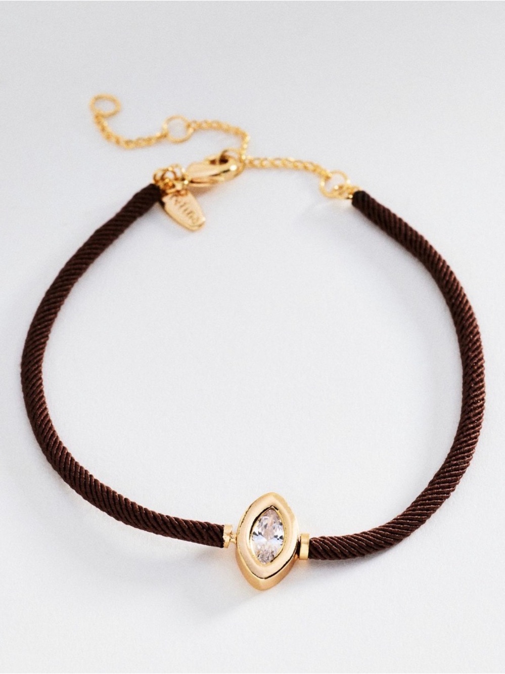 Anthropologie Cord Evil Eye Pave Marquis Bracelet